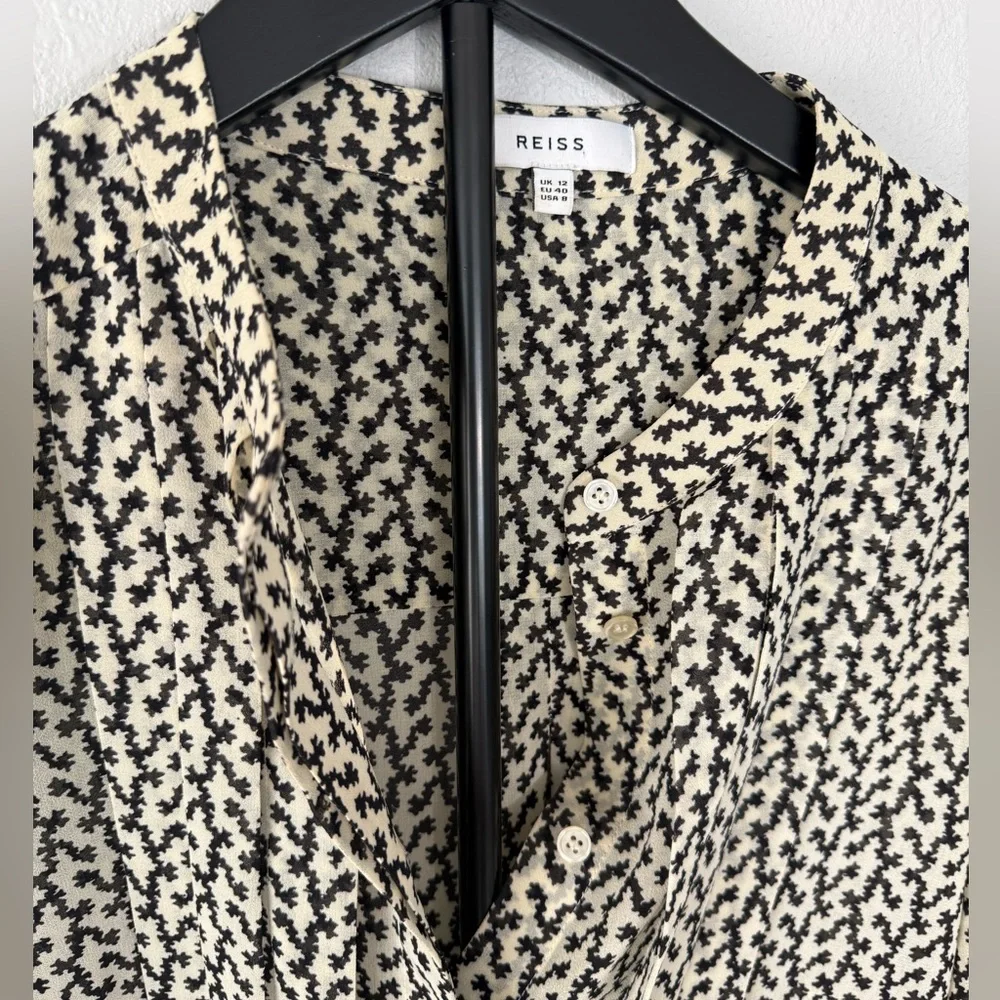 Reiss Lea Desert Trail Print Shirt Women’s Size 8 - Picture 14 of 16